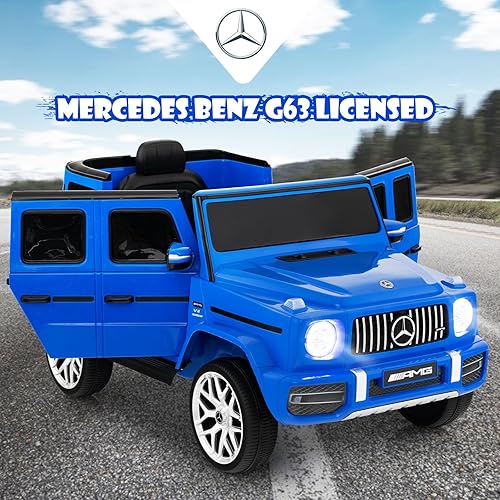 Miniatura 3 de INFANS Mercedes Benz G63 - Vehículo eléctrico de 12 V con control remoto, puertas dobles abiertas, música, Bluetooth, suspensión de ruedas, funciona
