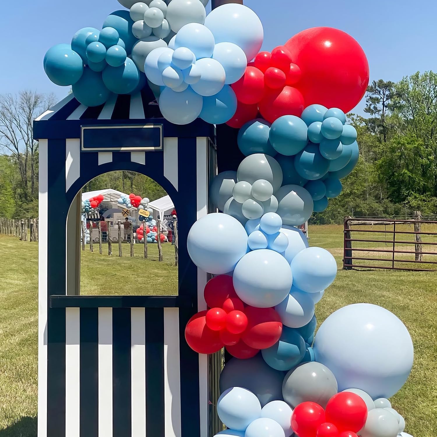Red and Blue Balloons,12 Inch Navy Blue Macaron Blue and Dark Blue with Matte Red Balloons,for Birthday Wedding Baby Shower Theme Party Decorations