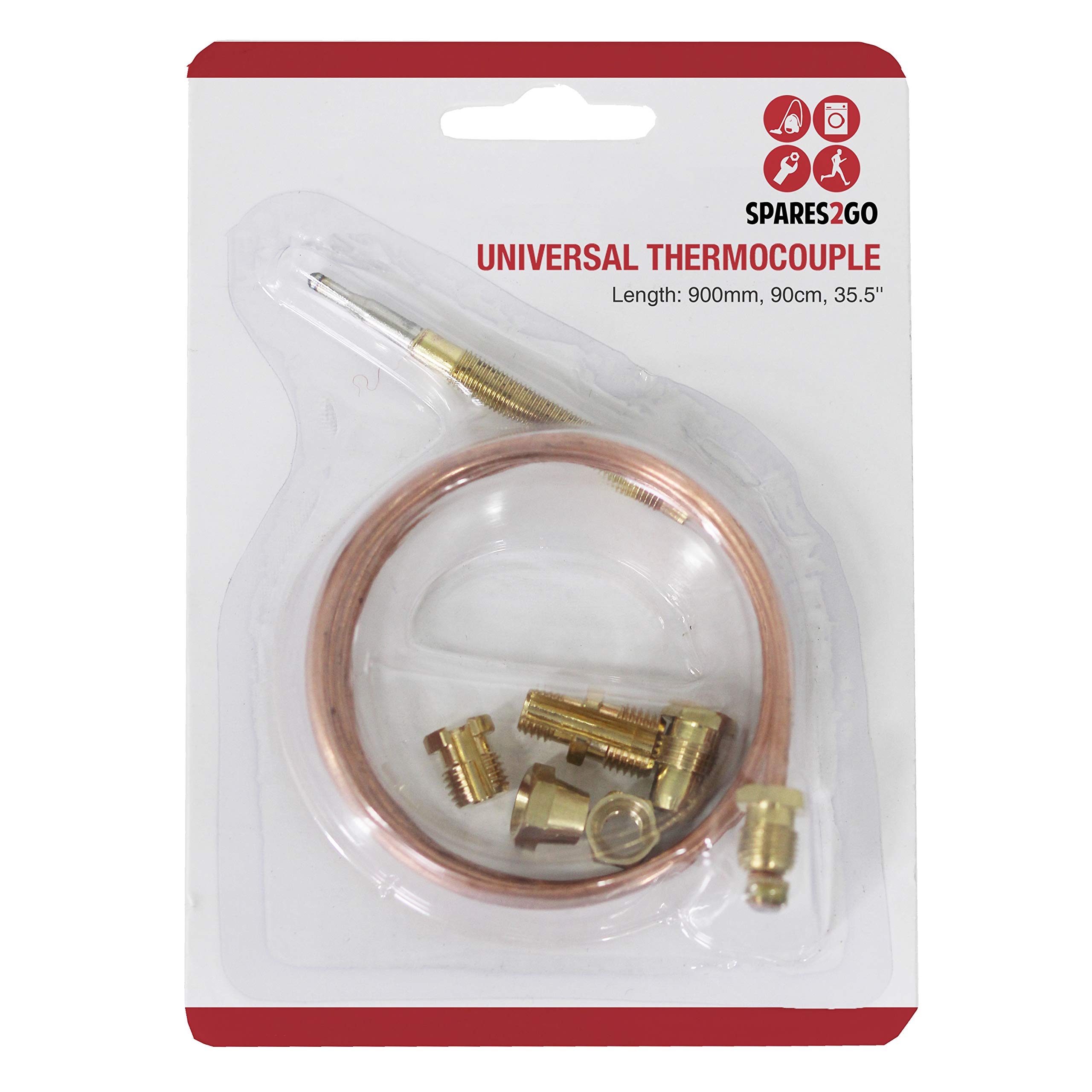 Spares2go Universal Thermocouple Kit u0026 Fixings (900mm) : Amazon.co.uk:  Large Appliances