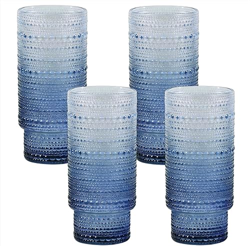 Miniatura 14 de Juego de 6 vasos para beber Hobnail de 16 onzas, vasos de vidrio vintage, vasos de agua transparente, vasos para cocina, jugo, cerveza, cóctel,