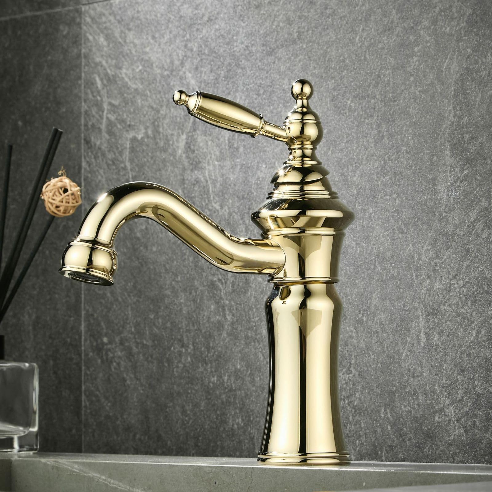 Fanjubei Zirconium Bathroom Vintage Hot And Cold Copper Washbasin Faucet