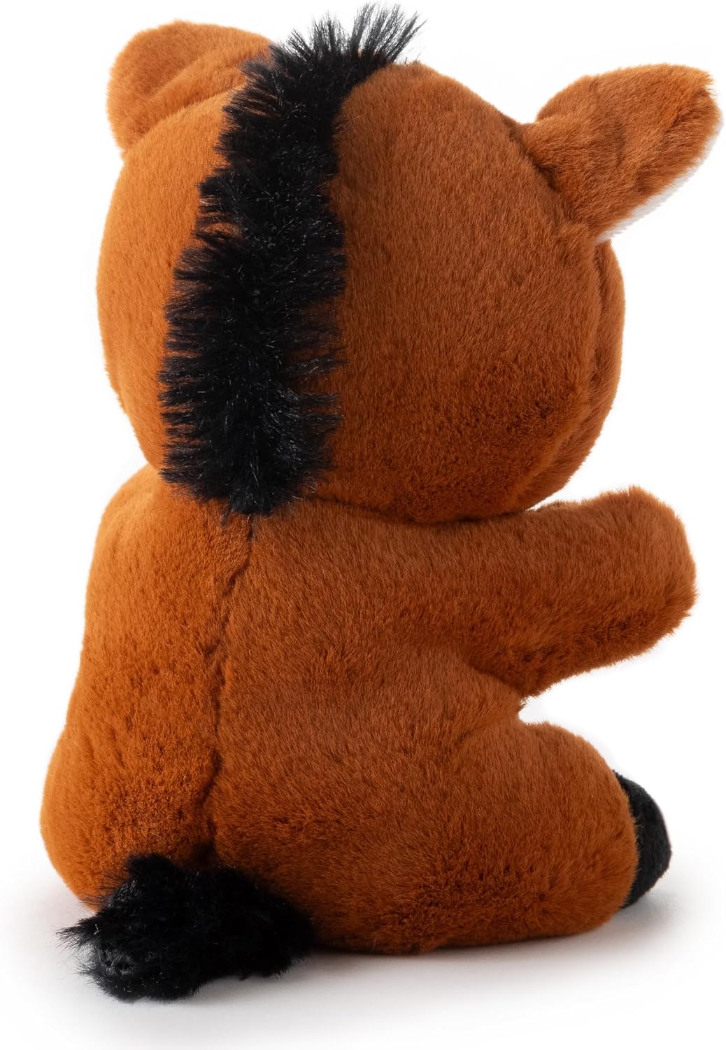 The Petting Zoo Horse Stuffed Animal Plushie, Gifts for Kids, Nuggetz Wildlife Animals, Brown Horse Plush Toy, 6 inches
