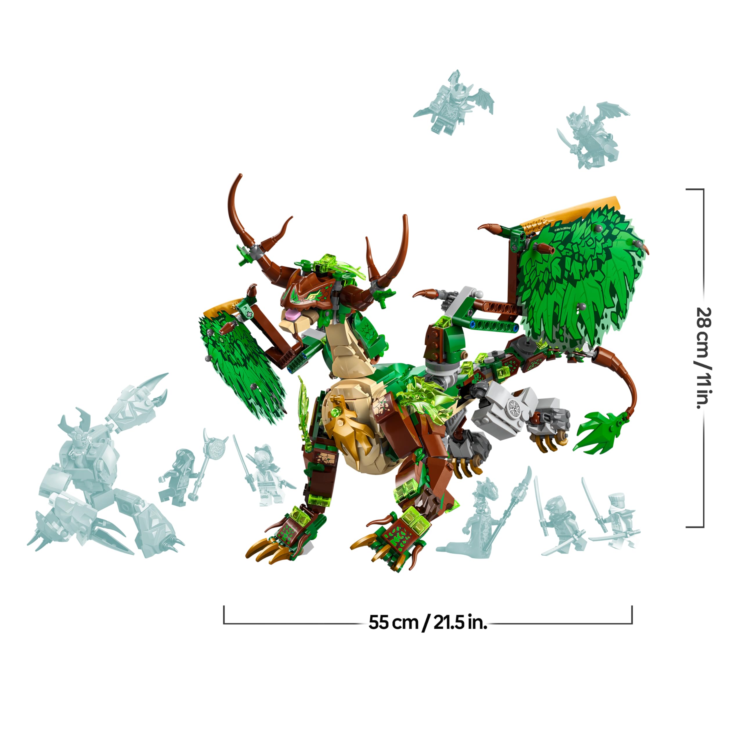 LEGO NINJAGO Der Drache des Lebens - Ninja Spielzeug mit Drachenfigur, Mini Monster Mech, 8 Minifiguren und Schwertern - Kreatives Geschenk für Jungen und Mädchen ab 8 Jahren und Fans - 71859