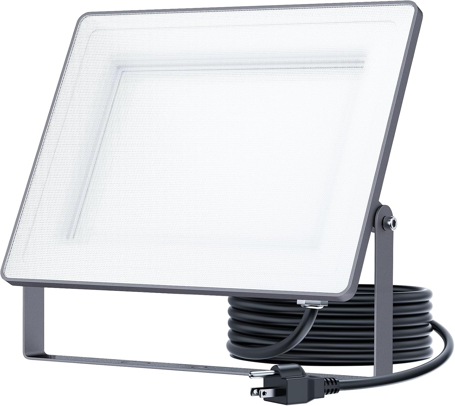 100W 12000LM Flood Lights Outdoor, Bright LED Work Light with Plug, 6500K Daylight White LED Flood Lighting, Security Yard Lights, Waterproof for Garage, Yard, Porch 1 Pack