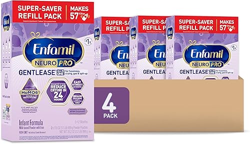 Enfamil NeuroPro Gentlease Baby Formula, DHA para fortalecer el cerebro, mezcla inmune HuMO6, diseñada para reducir la irritación, el llanto, los