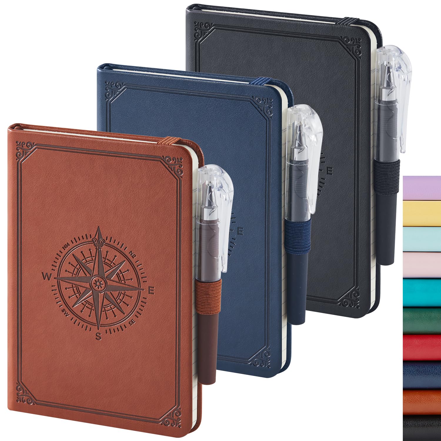Photo 1 of NIRMIRO 3-Pack A6 Pocket Notebooks with Pens