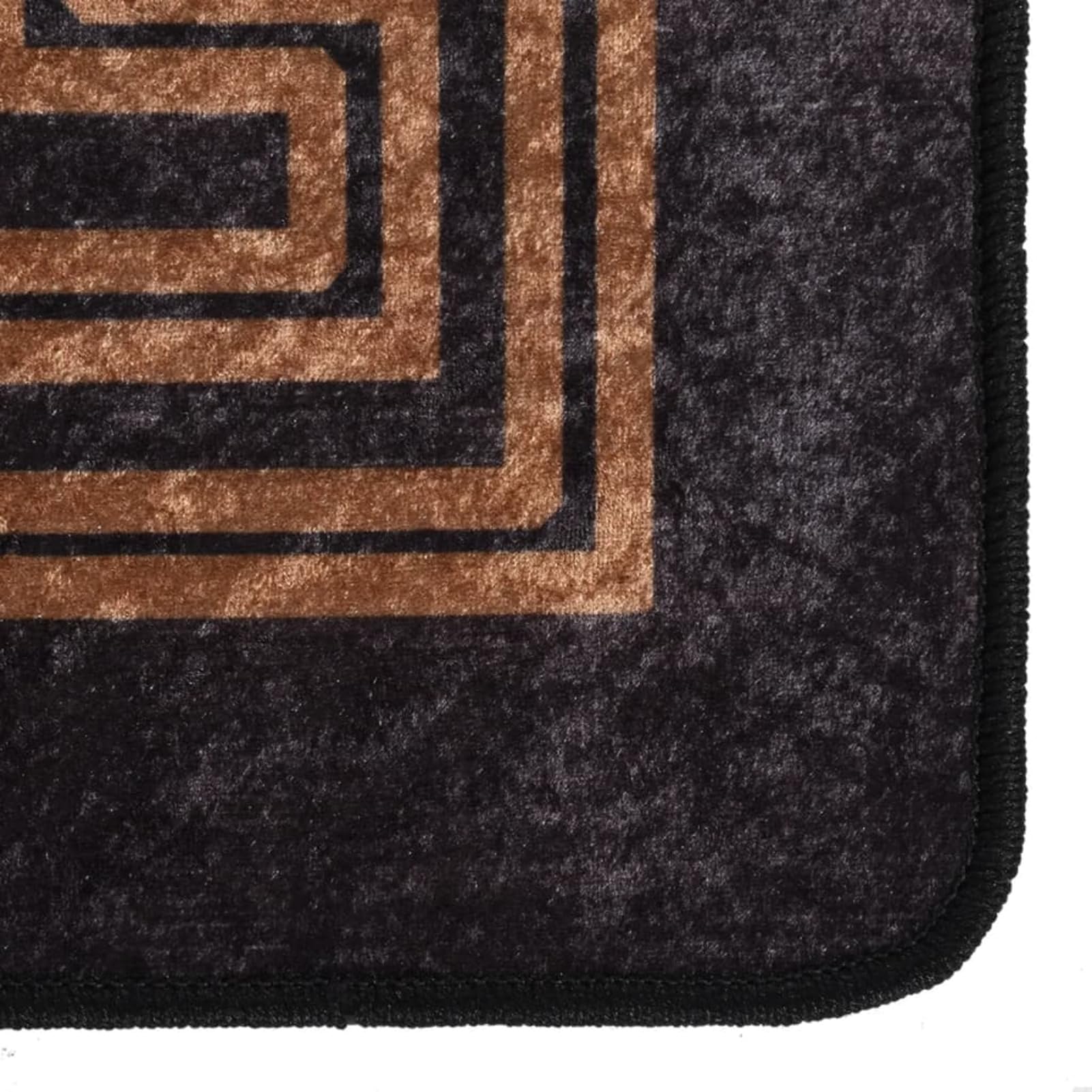 BaraSh Tapis Lavable antidérapant 80x300 cm Noir et doré,Tapis De Couloir,Tapis De Passage Couloir,Tapis De Décoration