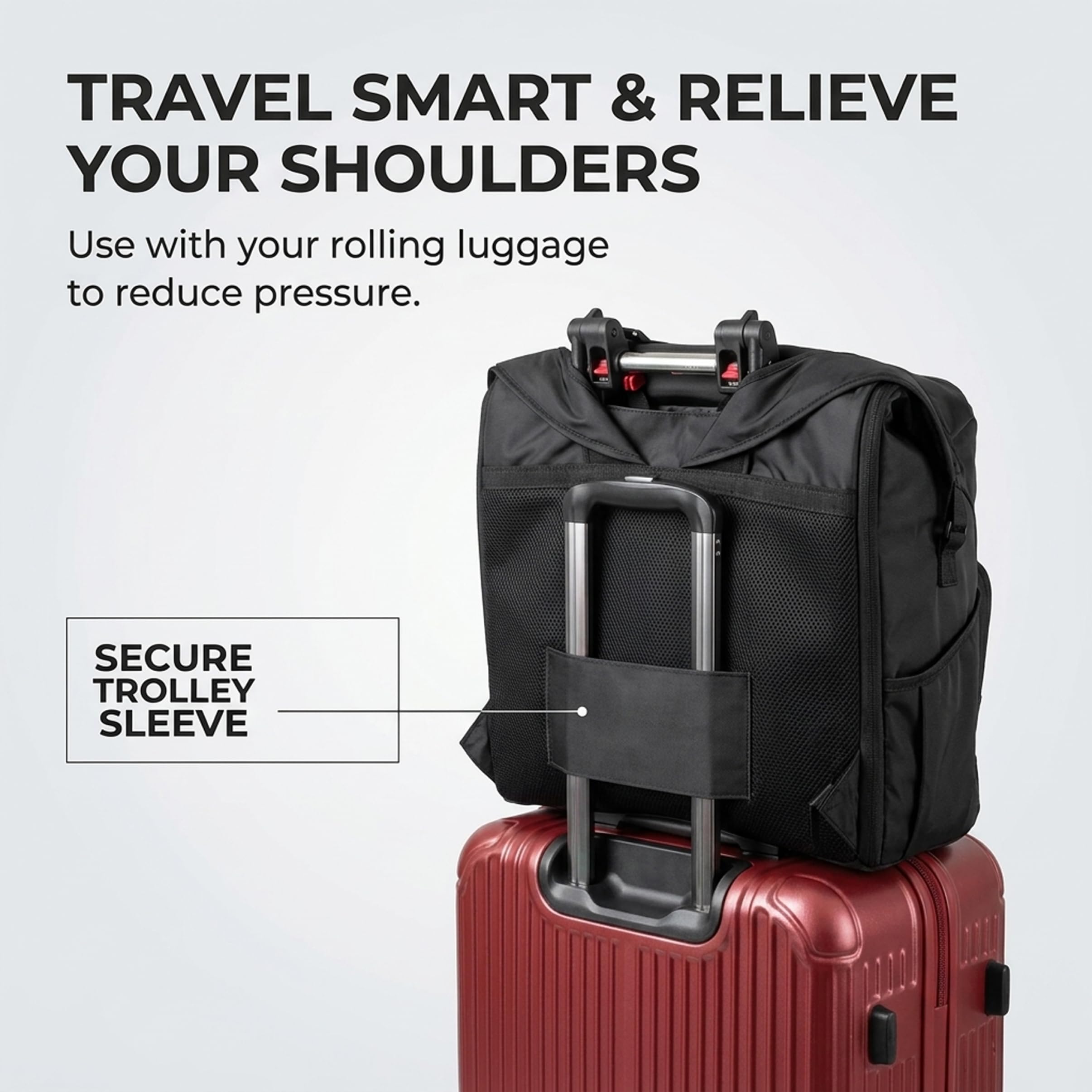 Borsa da viaggio per passeggino, borse portaoggetti leggere per passeggino, custodia in tessuto Oxford per il controllo del gate dell'aeroporto, nera