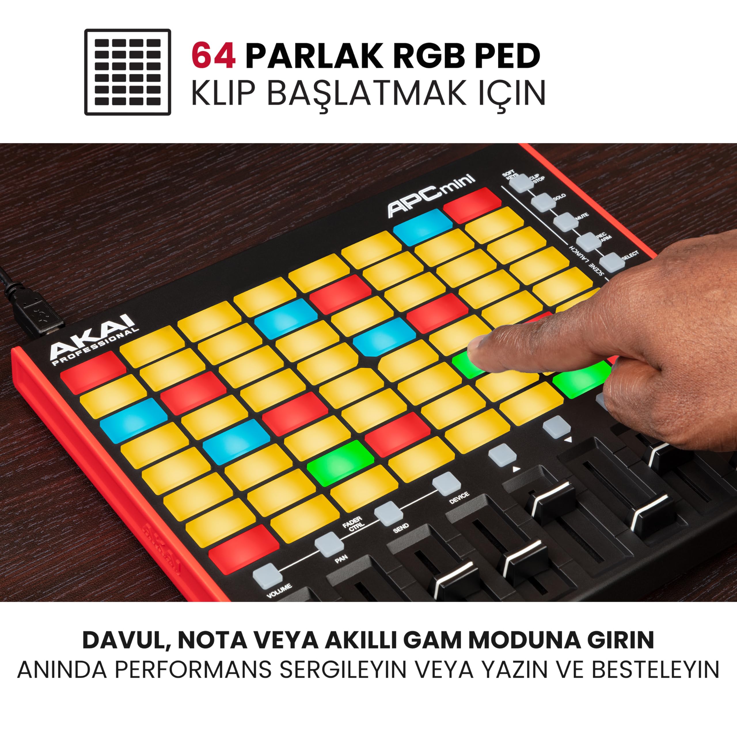 Akai Professional APC Mini - USB MIDI Pad Controller ile Klip