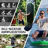 Vista 6 de FunWater Inflatable Stand Up Paddle Board with Premium SUP Paddleboard Accessories, Anti-Slip EVA Deck, 11'6''/11'/10'6'' Paddle Boards for Adults &