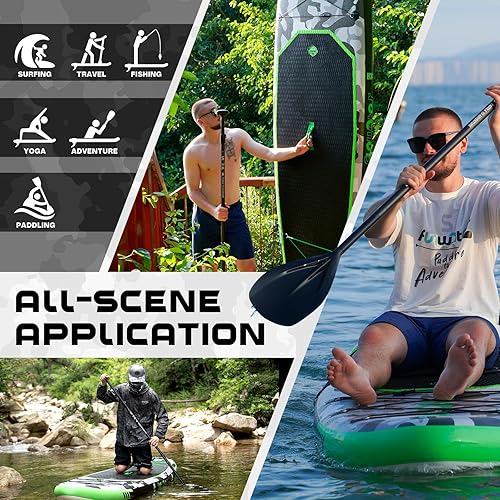 Miniatura 7 de FunWater Inflatable Stand Up Paddle Board with Premium SUP Paddleboard Accessories, Anti-Slip EVA Deck, 11'10'6'' Paddle Boards for Adults & Youth