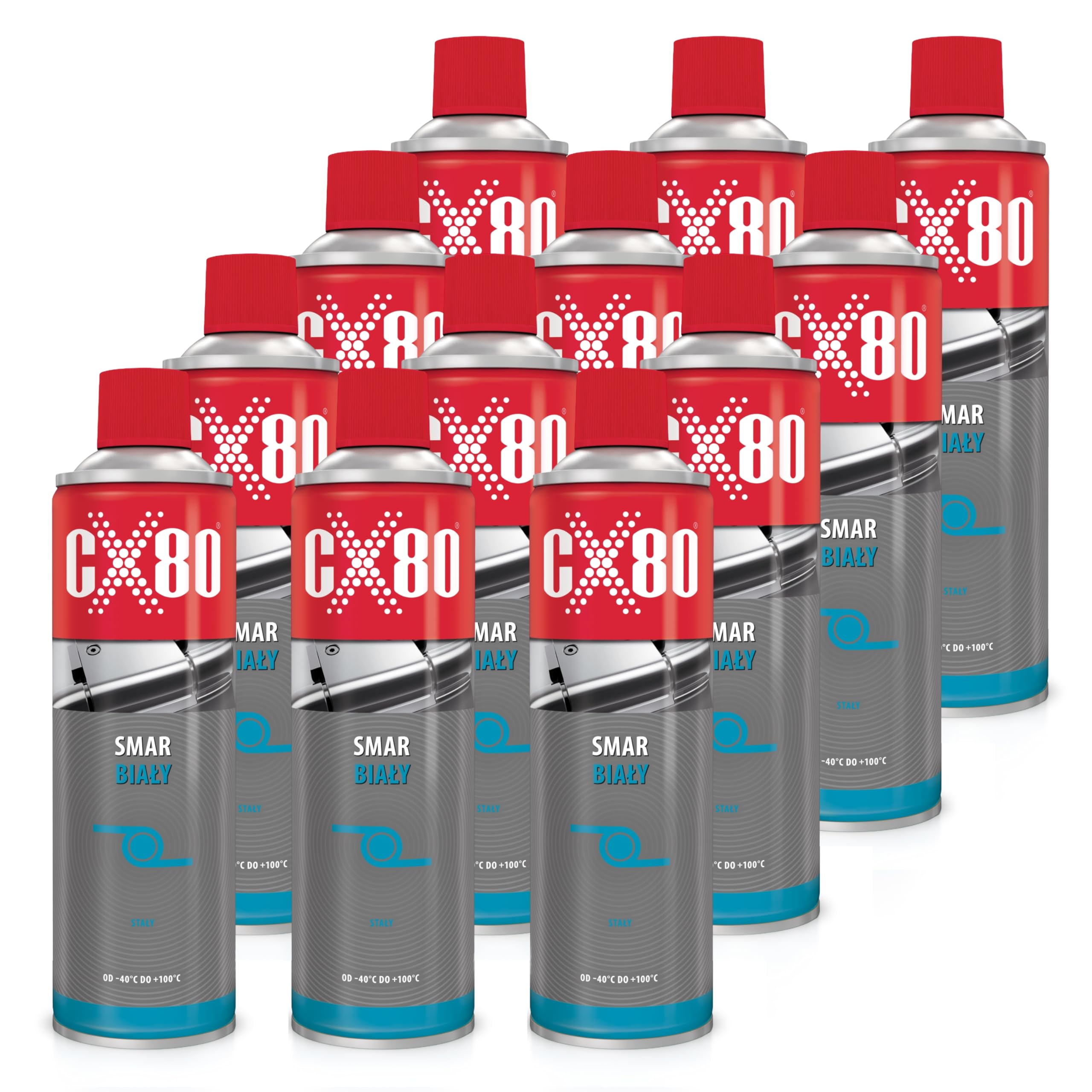 CX80 Grasa en aerosol blanco de 500 ml, spray lubricante y grasa lubricante de primera calidad, resistente al agua, para coches, motos, metal y bisagras de puerta, sin goteo, Bestschweissen.de (12