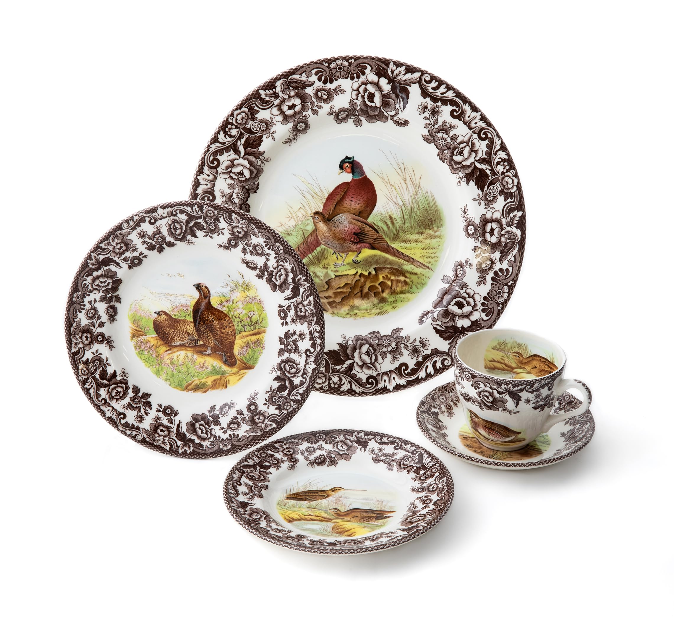 Amazon.com | Spode Woodland 5-Piece Thanksgiving Dinnerware Set