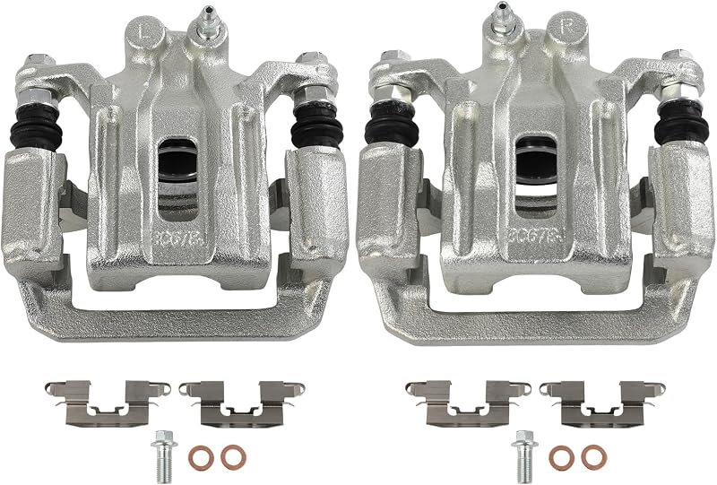 Pinças de freio a disco traseiras SCITOO com suporte para Nissan Pathfinder V6 4.0L 2005 a 2012 – 2 unidades