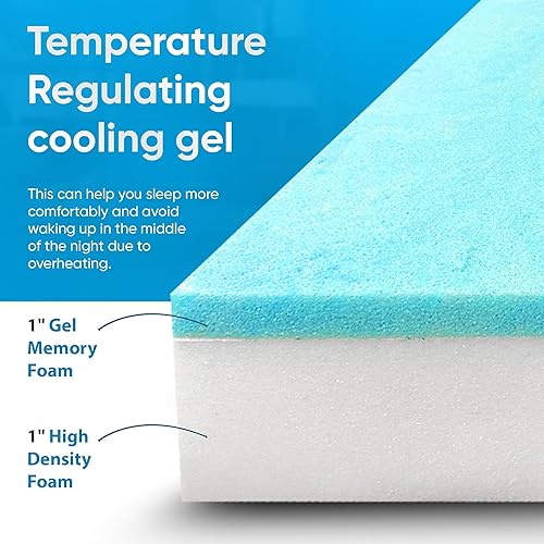 Miniatura 2 de AK TRADING CO. Cojín de repuesto cuadrado de espuma de memoria con gel refrescante de 24" de ancho x 24" de largo, de firmeza media - Cojín cuadrado