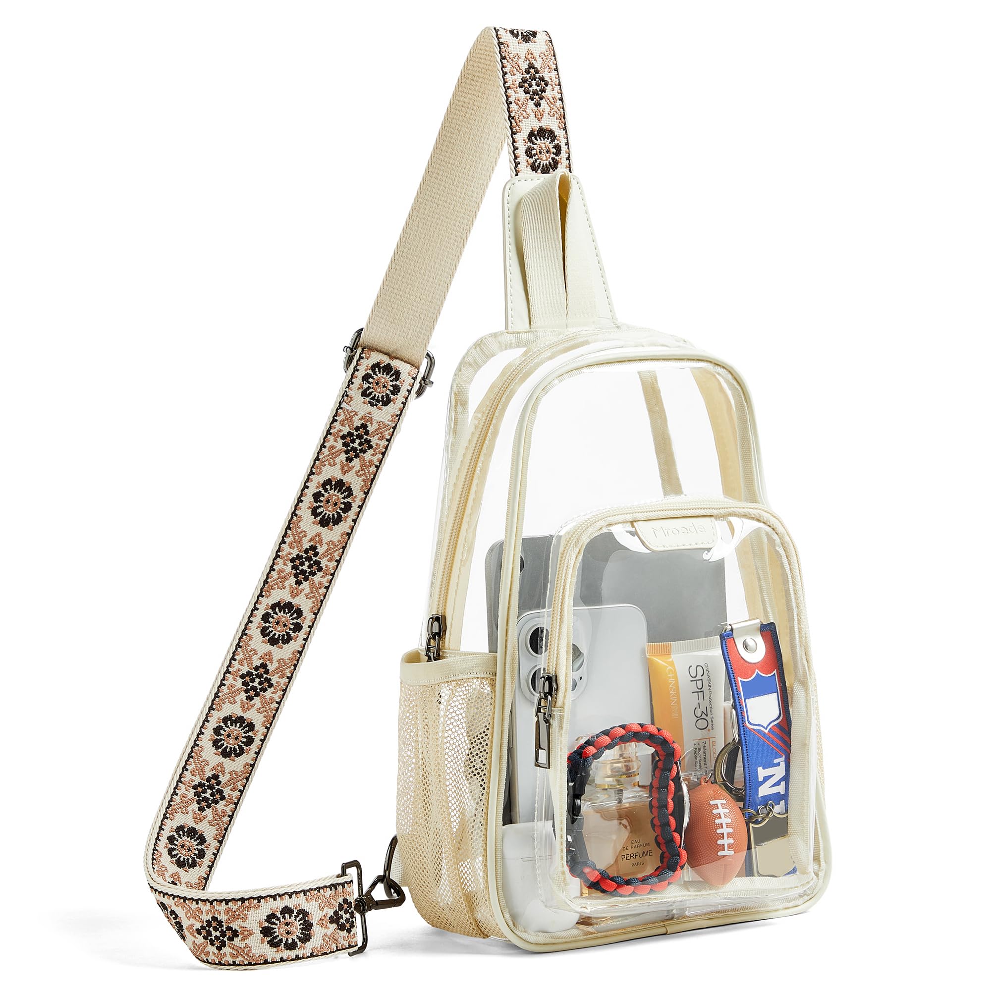 Mroede Clear Bag for Stadium Events Approved Clear Purses for Women Crossbody Transparent Bag Stadium Bags for Concert Sport