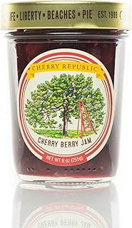 Cherry Republic Cherry Berry Jam - Generous Chunks of Michigan Tart Cherries - 9 oz Jar