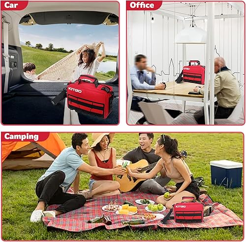 Miniatura 7 de Kit de primeros auxilios grande, sistema Molle desmontable multiusos kit médico de emergencia para el hogar, coche, camping emergencia al aire libre.