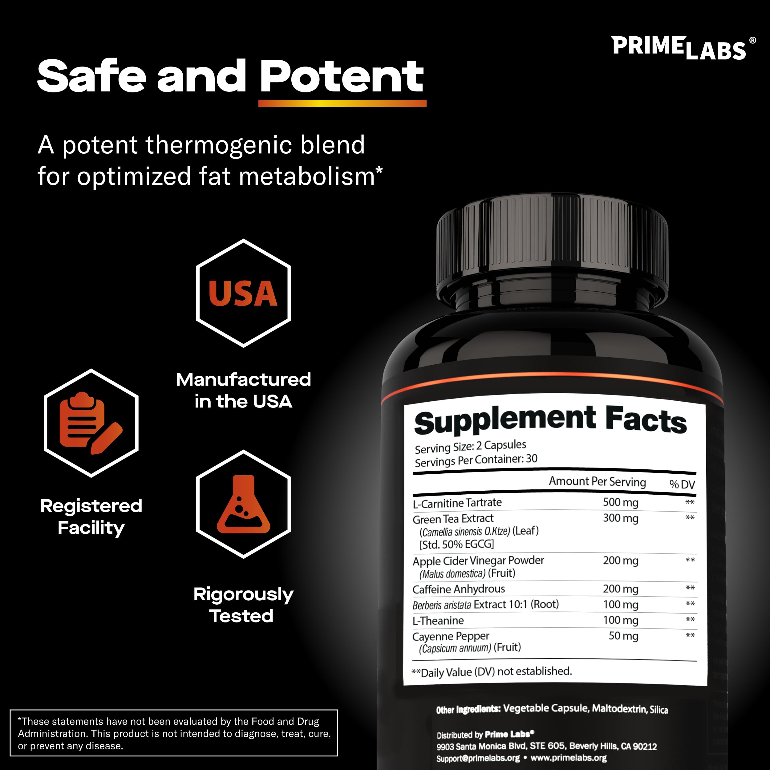 Prime Labs Thermogenic Fat Burner for Men, Weight Loss Supplement — Amazon image 4