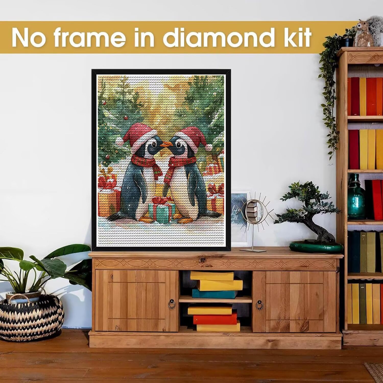 WEISHIWE 5D Diament Malarstwo Pingwin Prezent, Diamentowe Malowanie Pełny Zestaw Styl Mozaika Rzemiosło Dorośli Prezent Dzieci, Diamentowe Malarstwo Do Dekoracji Ściany Domu 70x90Cm X - 742