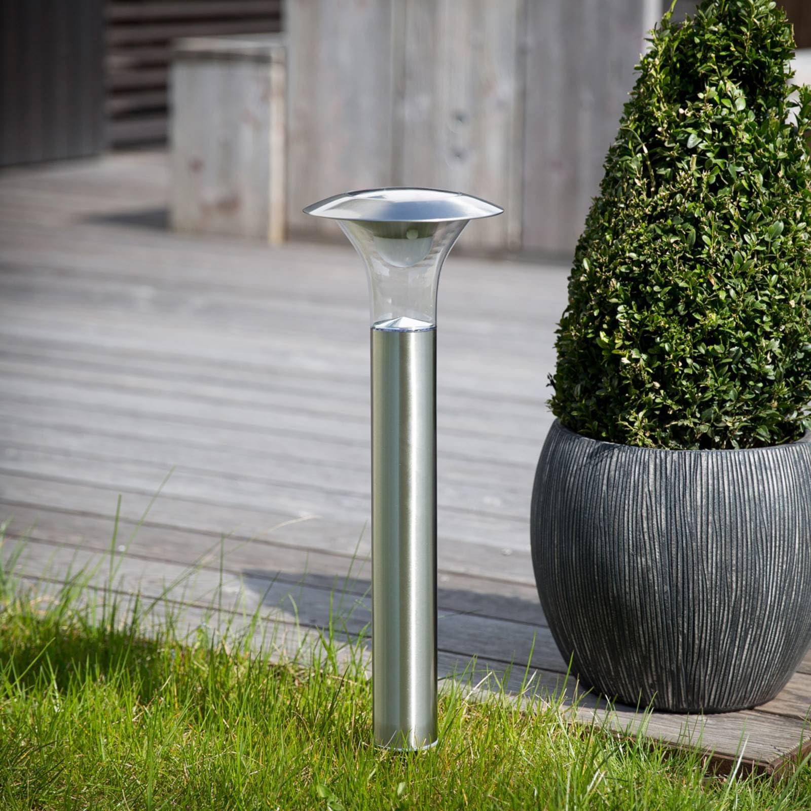 Lindby LED Solarleuchten Jolin (spritzwassergeschützt (Modern) in Alu aus Edelstahl (1 flammig,) - Solarlampe Solarleuchte Garten