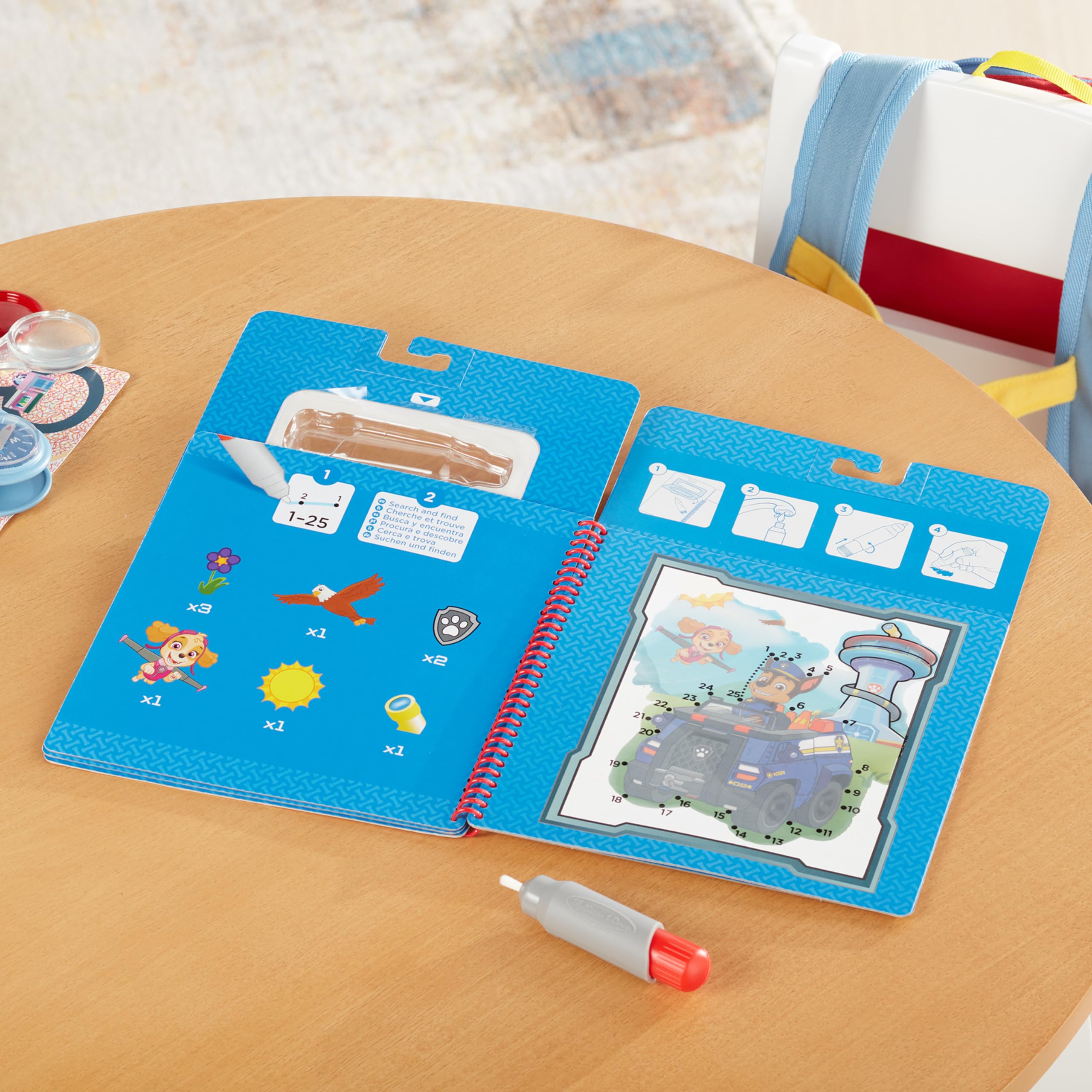 Melissa & Doug Water Wow! Paw Patrol Chase, Magic Water Book, Libro Da Colorare Con Penna Ad Acqua, Giochi Da Viaggio, Per Bambini Dai 3 Ai 7 Anni