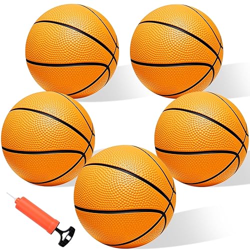 Mini Basketball Set - 5 Pack 6" Small Balls with