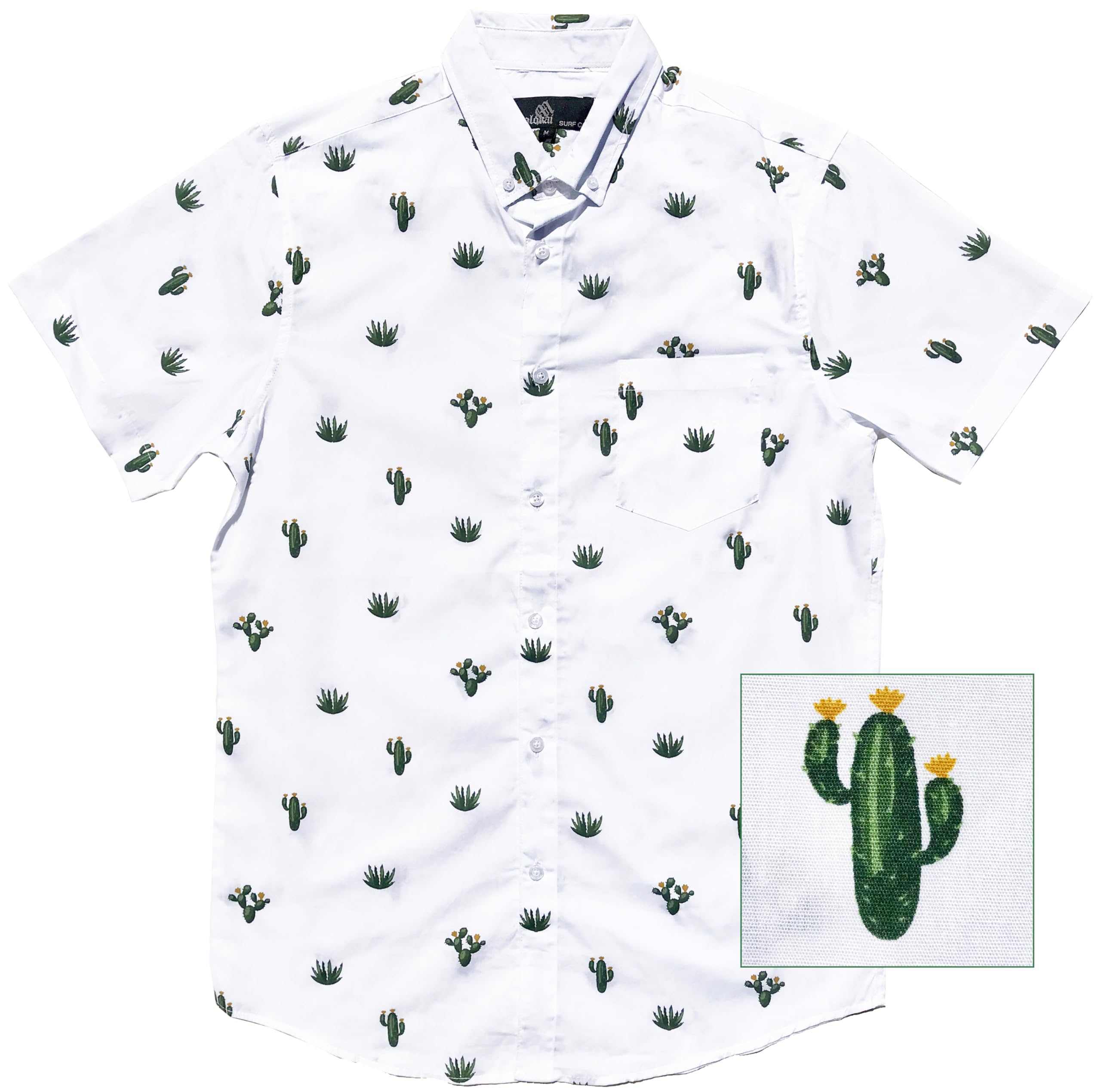 Molokai Surf Button Down Slim Fit Hawaiian Short Sleeve Shirts
