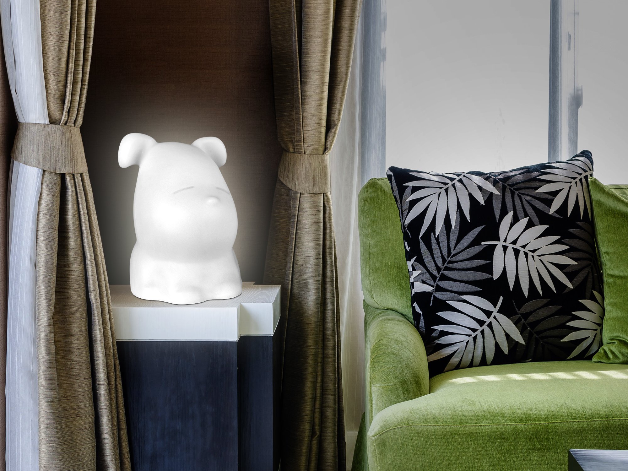 World Art Lampade Design in polietilene, Multicolore, 32x26x24 Cm