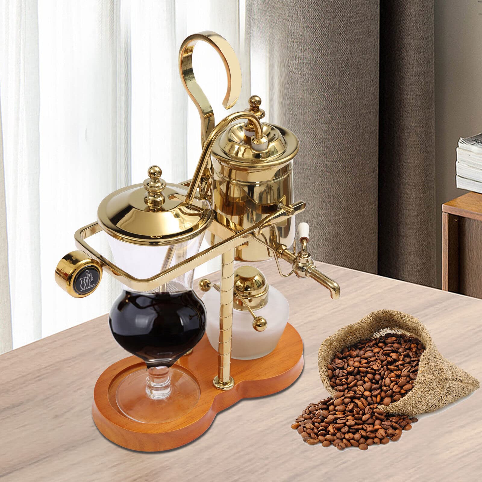 Siphon Balance Kaffeemaschine 400ml Siphon Kaffeemaschine Set Belgische Siphon Kaffeemaschine Vakuum-Kaffeebereiter Kaffee- und Teebrüher