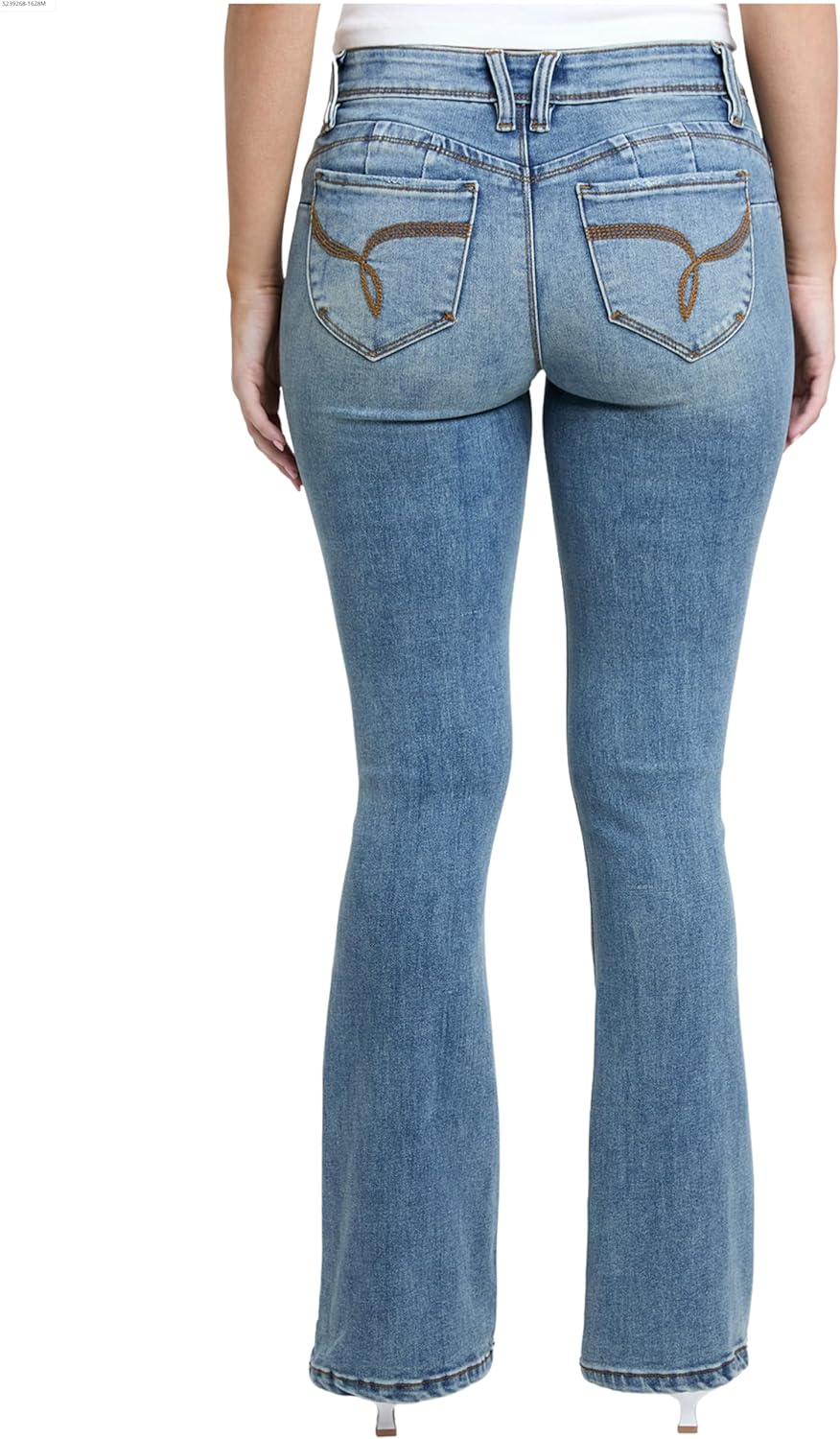 YMI Jeans Women's Wannabettabutt Mid Rise Bootcut Jeans - Image 3