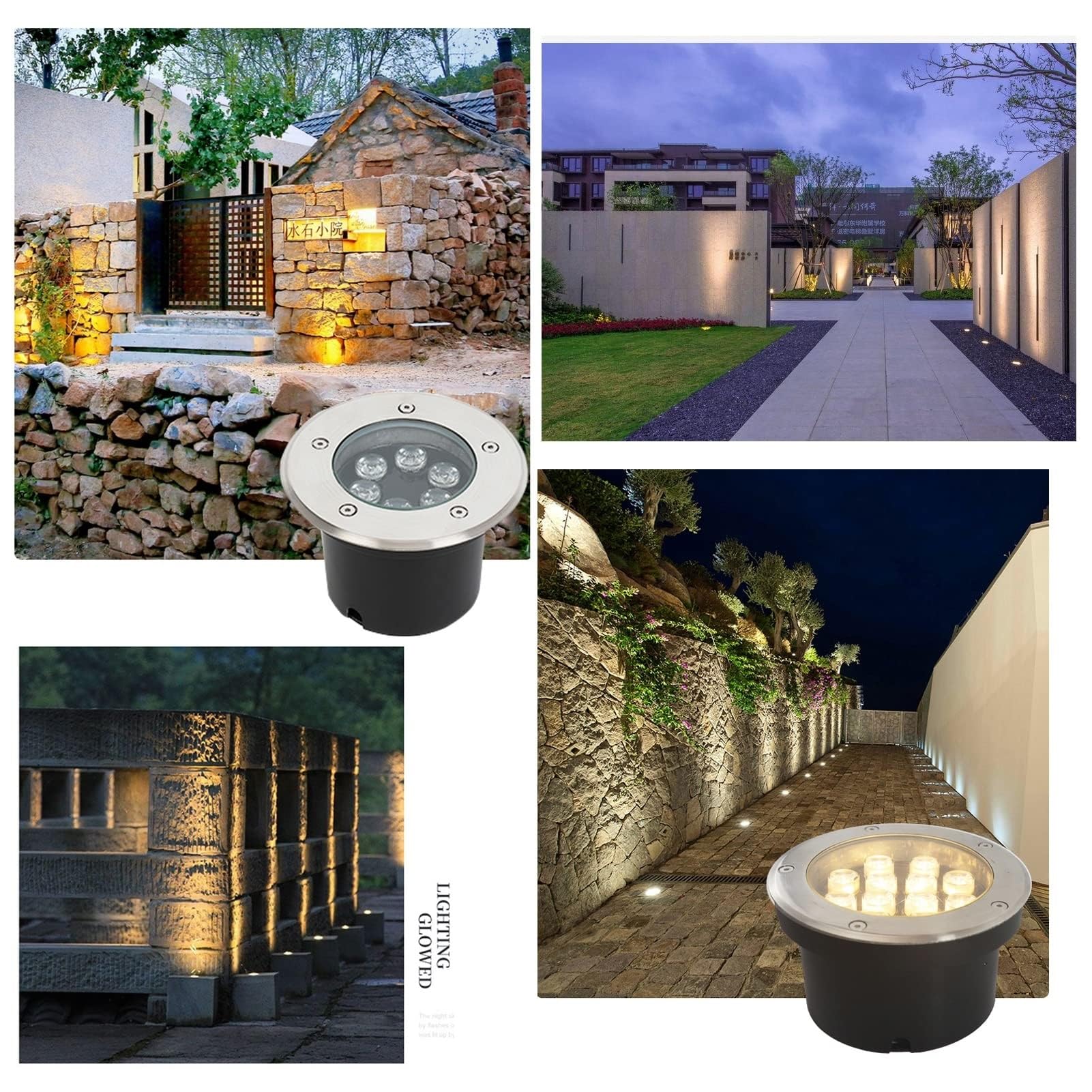 Amazon.co.jp: 屋外 ライト 埋め込み - 床埋め込み照明 - 丸型