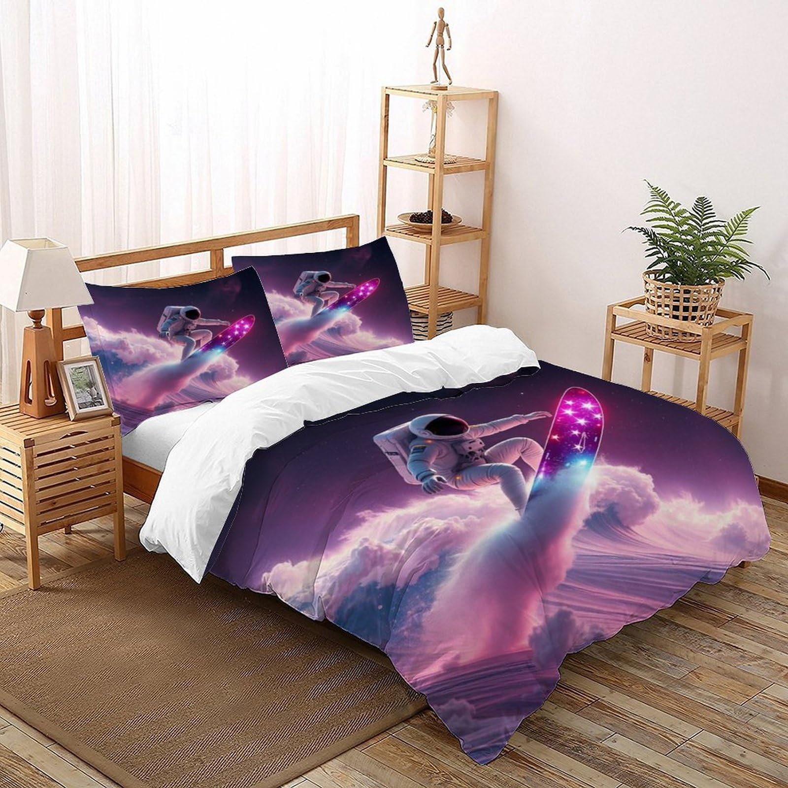Housse de couette avec fermeture éclair pour lit super king 260x220cm