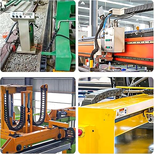 Miniatura 6 de 2 unidades de 39.4 pulgadas de cadena de arrastre tipo abierto R18 cadena de cable de alambre para fresadora CNC e impresora 3D, 2 pares adicionales