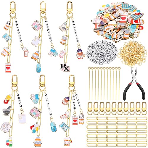 CraftyDream 558 Pcs Pharmacy Technician Gifts Pharmacist Medical Charms for