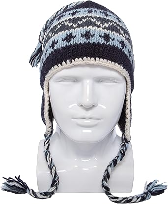 Hand Knit Sherpa Hat with Micro Fleece Lining and Eclectic