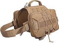 Excellent Elite Spanker Dog Hiking Backpack Saddle Bag for Medium Large Breeds - Durable 900D Nylon, 2 Spacious Side Pockets for Camping Travel