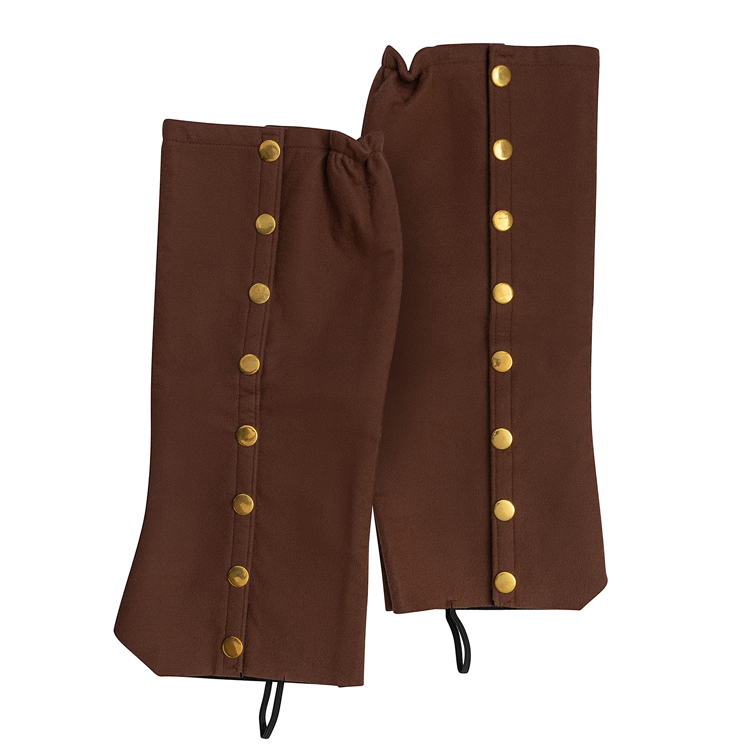 Skeleteenfaux Suede Steampunk Boots Over The Shoe Brown Costume