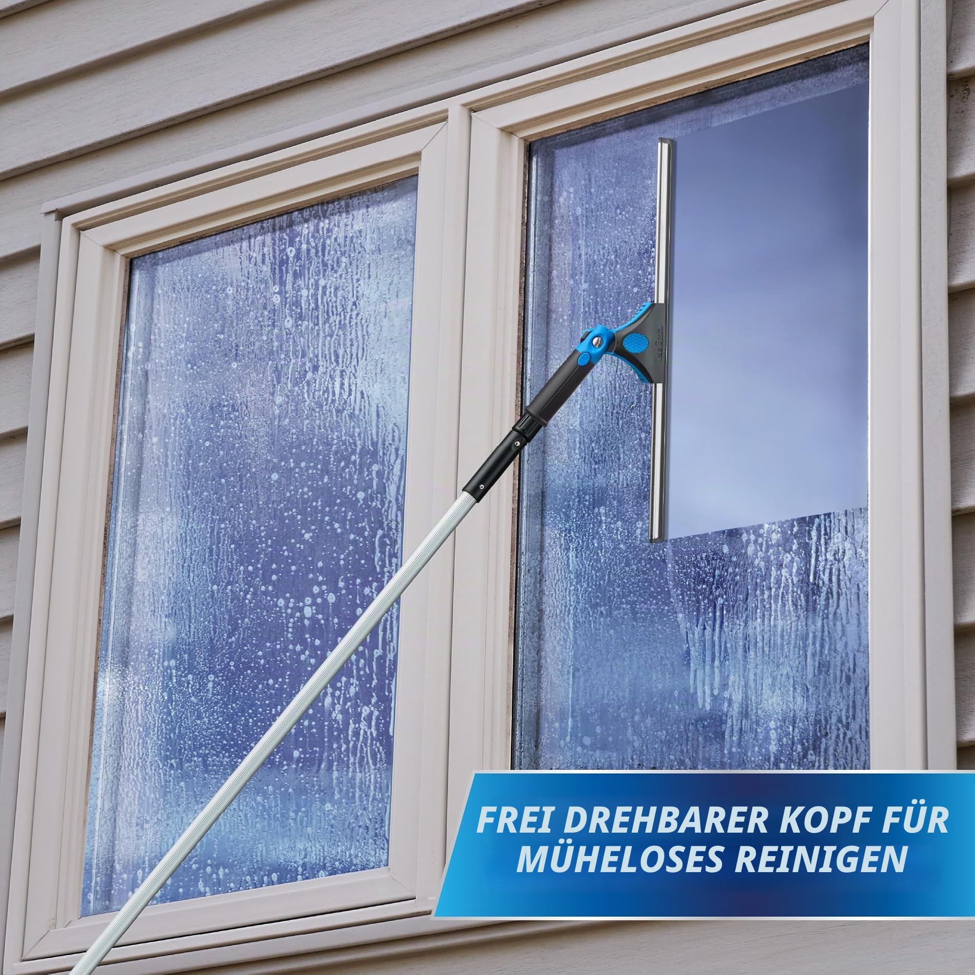 Unger 975510Unger Professional Grip Swivel Squeegee, 45,7 cm, Blau und Schwarz