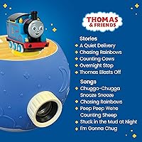 Vista 4 de Proyector de libros para niños, Thomas & Friends, 5 historias clásicas, lectura en voz alta, 10 canciones, luz nocturna, música relajante, cuentos