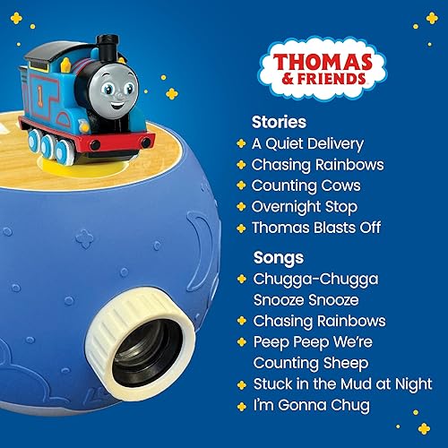 Miniatura 4 de Proyector de libros para niños, Thomas & Friends, 5 historias clásicas, lectura en voz alta, 10 canciones, luz nocturna, música relajante, cuentos