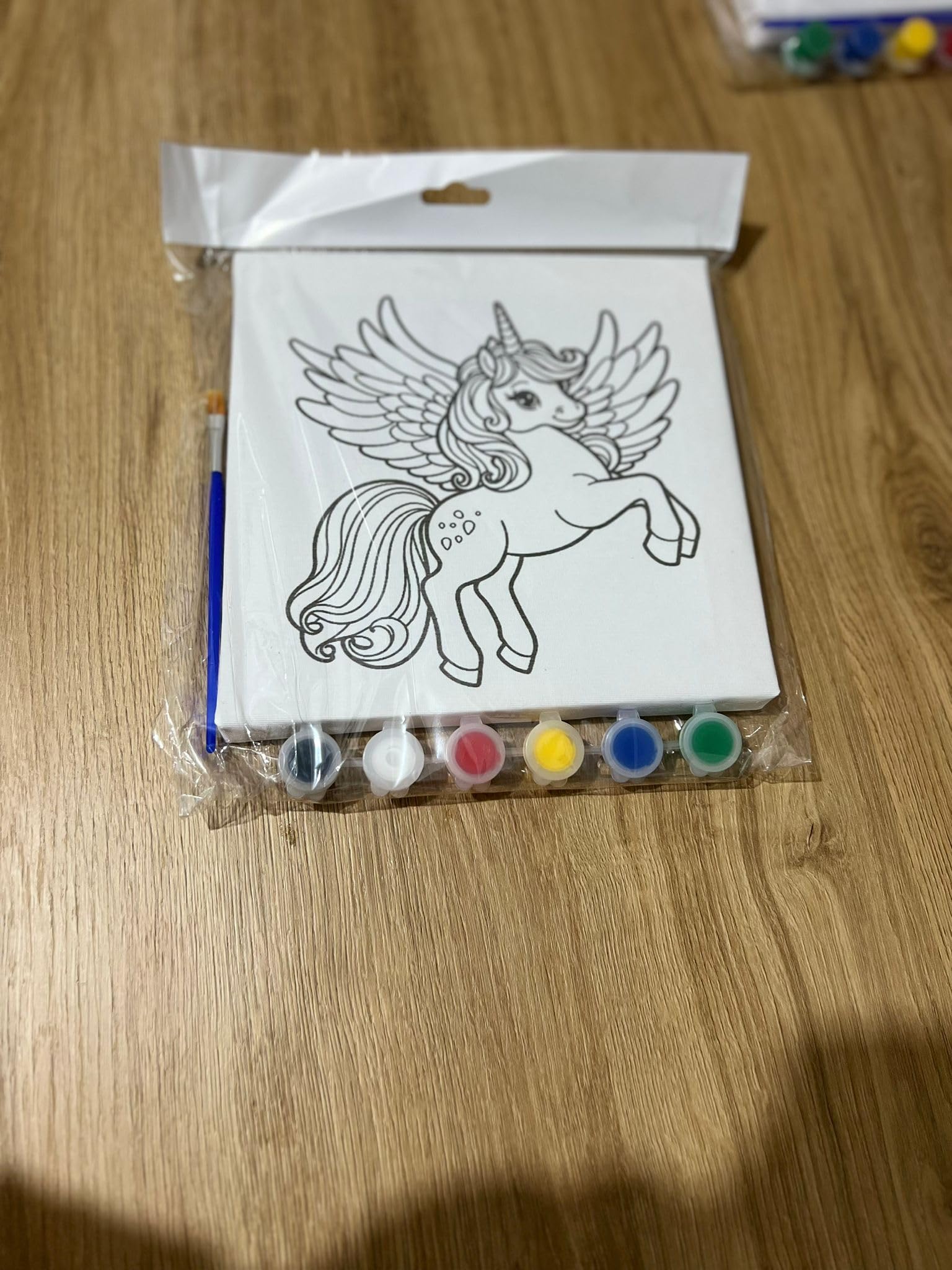 15x15 cm Çocuk Tuval Seti 6’lı | Boya ve Fırça Dahil