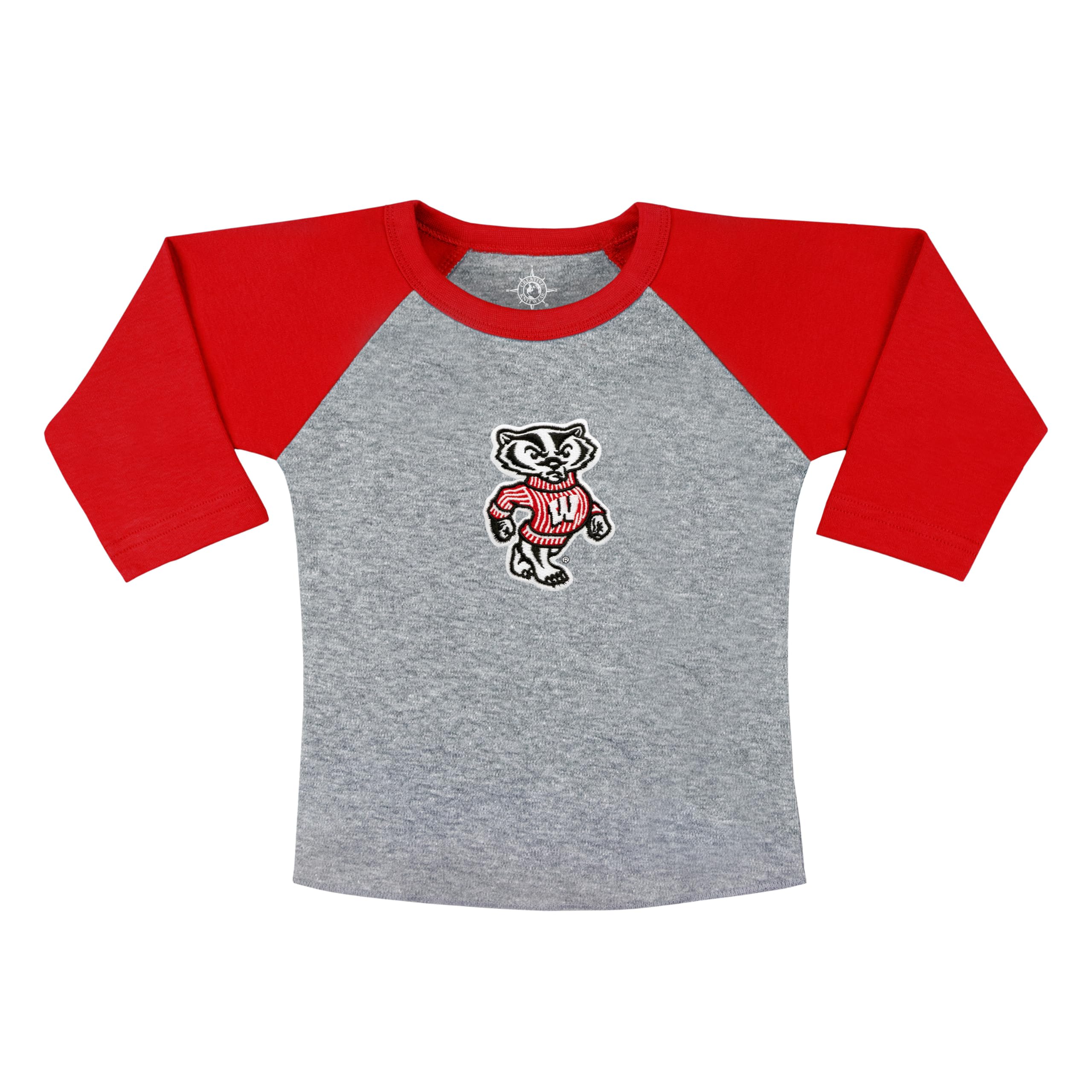 College Baby NCAA Infant and Toddler Baseball Shirt Raglan 3/4 Length Sleeve