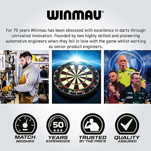 Miniatura 7 de Winmau Solaris Urban - Juego de dardos de punta de acero de 0.74oz