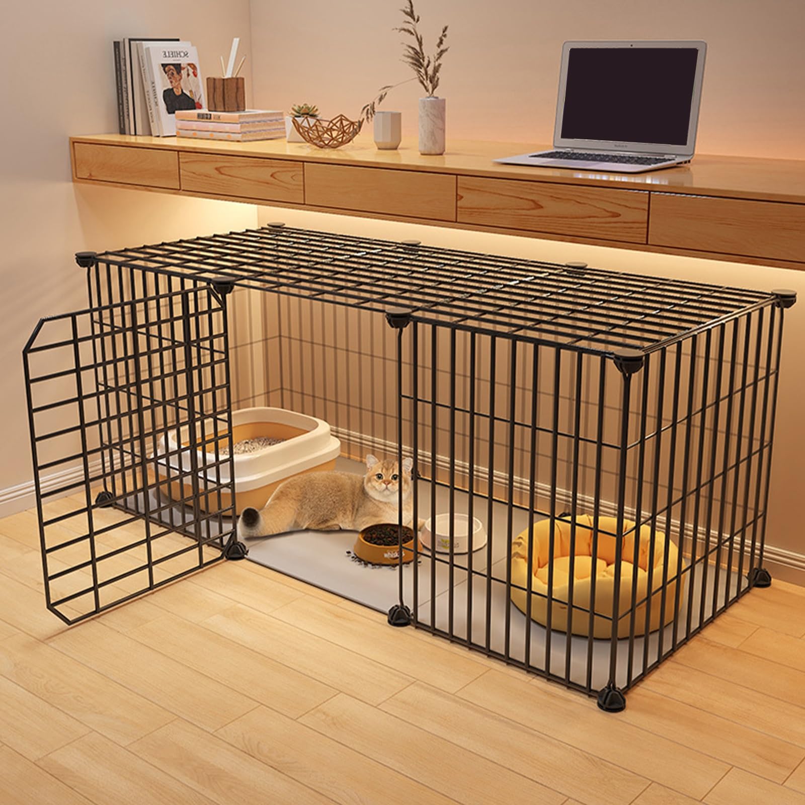 Amazon.com: Indoor Cat Cage, Metal Wire Cat Enclosure