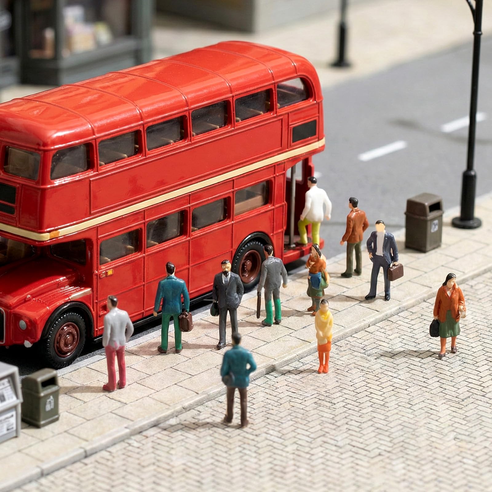 Sibba 100 Pcs Mini People Figurines 1: 150 Scale Little People Toys Architectural Painted Tiny Model Sitting Standing Miniature Figurines Model for Miniature Scenes 1 × 0.5cm - Image 4