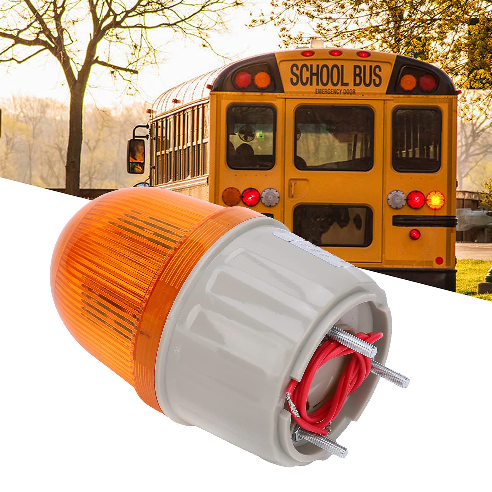 LED Warnleuchte 5W – 360° Rundumlicht, Wasserdicht, 220V, ABS – Für Fabrik, Büro, Schule & Bahnhof (GELB)