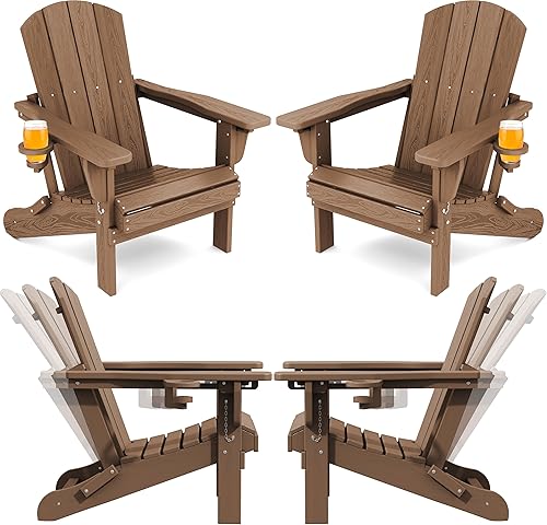 Vista 25 de SERWALL Silla Adirondack plegable ajustable verde