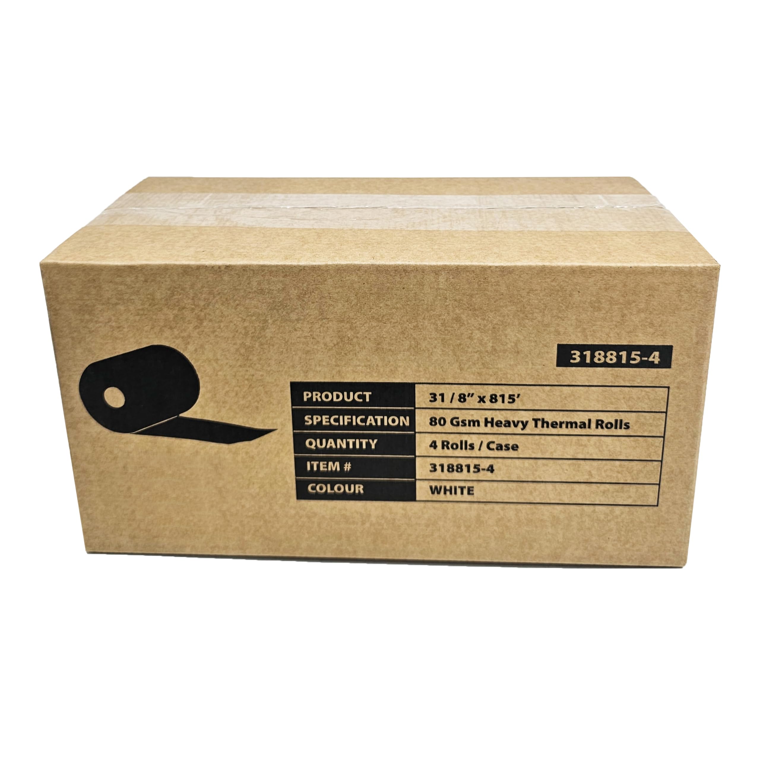 (4 rollos – 1 caja) 3 1/8 pulgadas x 815 pies papel térmico pesado – nautilus hyosung halo – 80 GSM ATM rollos de papel térmico especial – BuyRegisterRolls