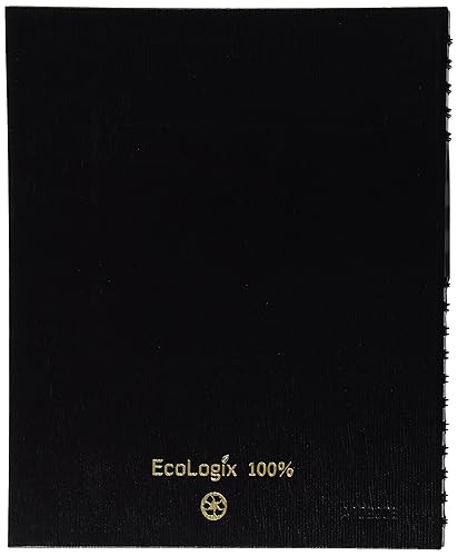 Miniatura 5 de Blueline Rediform EcoLogix Cuaderno NotePro 100% reciclado, negro, 11 x 8.5, 200 páginas (A10200E.BLK) (paquete de 5)